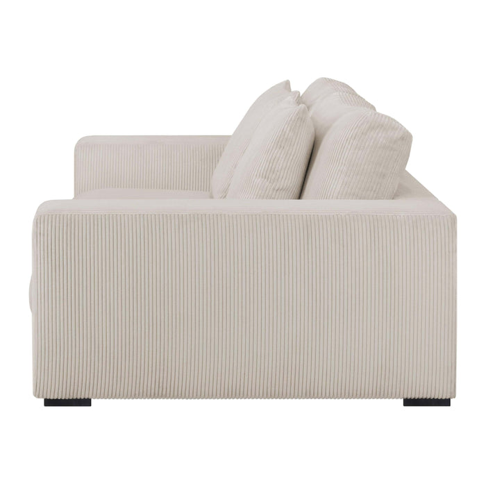 by fonQ Snug 3-zitsbank - Rib - Crème