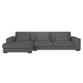 by fonQ Snug 3-zits Hoekbank met Chaise Longue Links - Donkergrijs