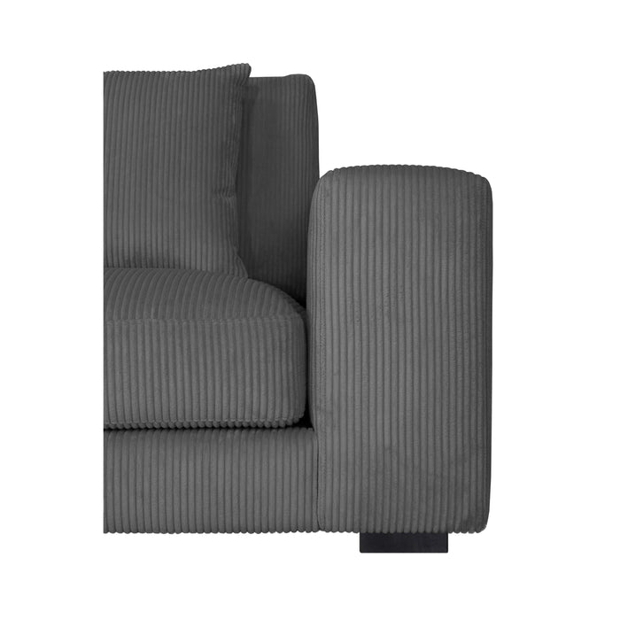 by fonQ Snug 3-zits Hoekbank met Chaise Longue Links - Donkergrijs