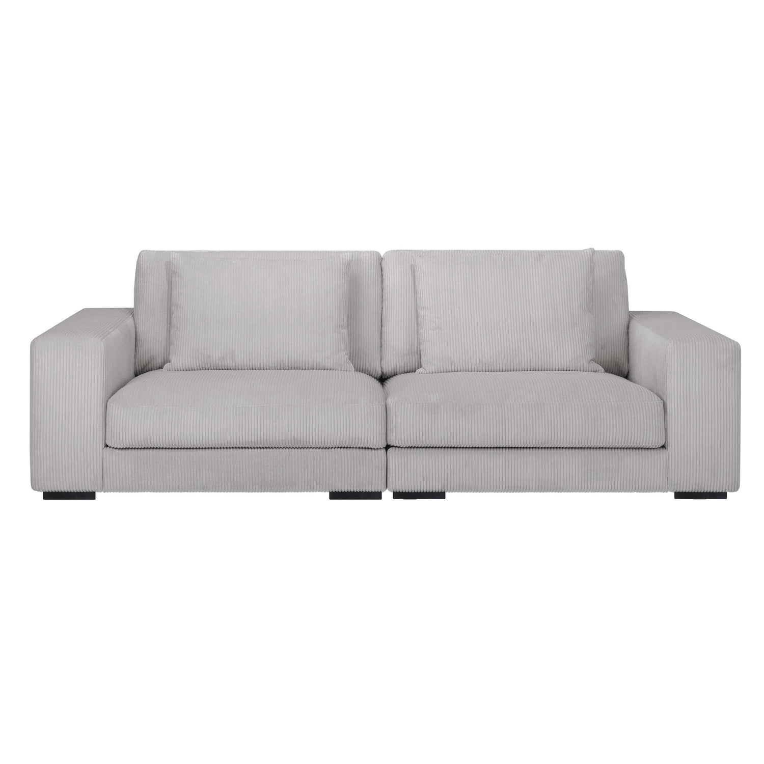 by fonQ Snug 3-zitsbank - Rib - Lichtgrijs