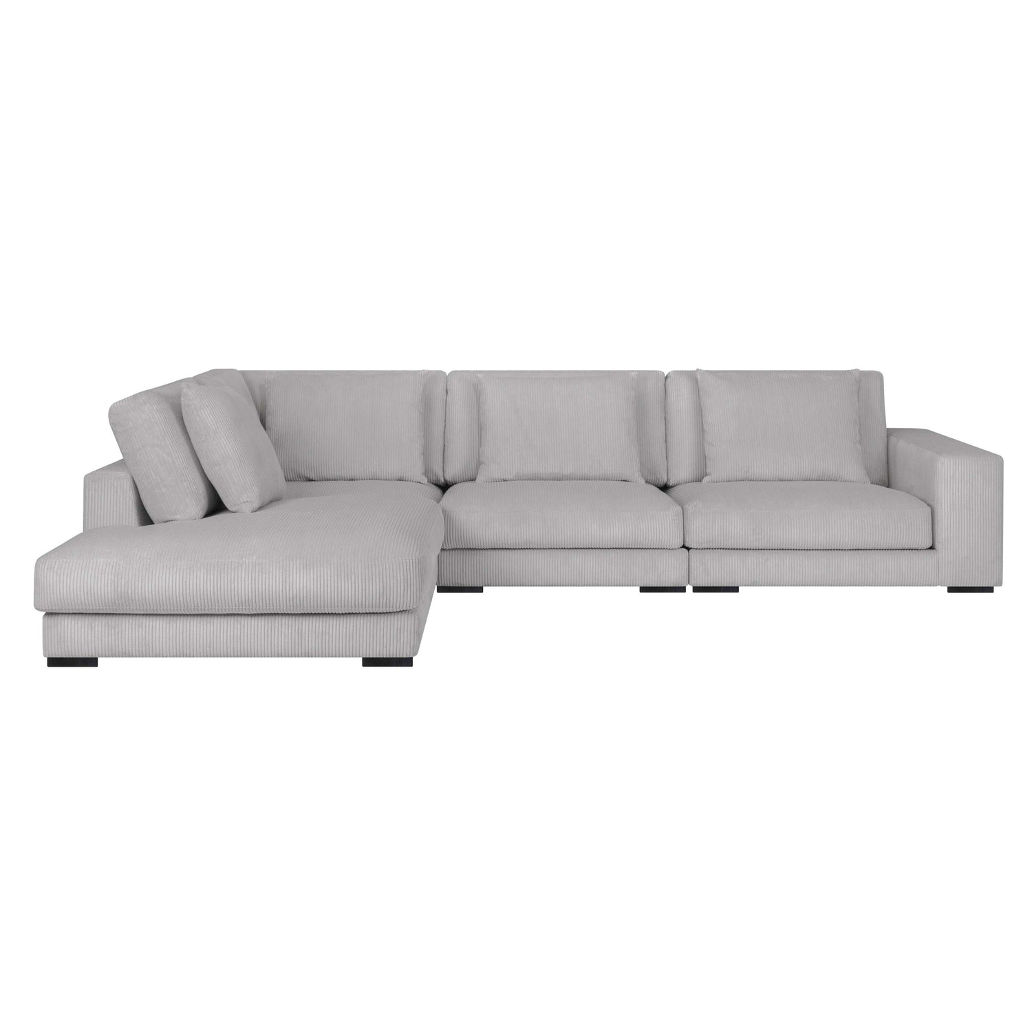 by fonQ Snug 4-zits Hoekbank met Chaise Longue Links - Lichtgrijs