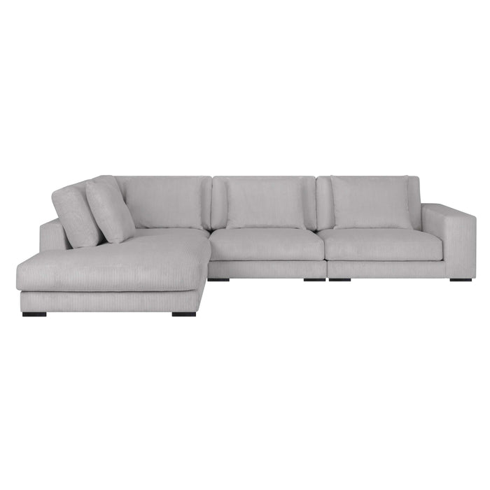 by fonQ Snug 4-zits Hoekbank met Chaise Longue Links - Lichtgrijs