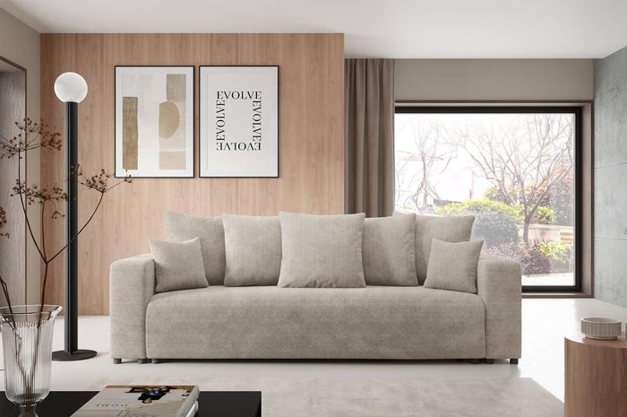 NADUVI Collection Slaapbank Laurel chenille met opbergruimte