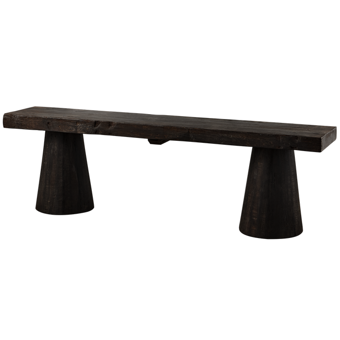 WOOOD Clyde Bankje - Hout - Donkerbruin - 45x150x30