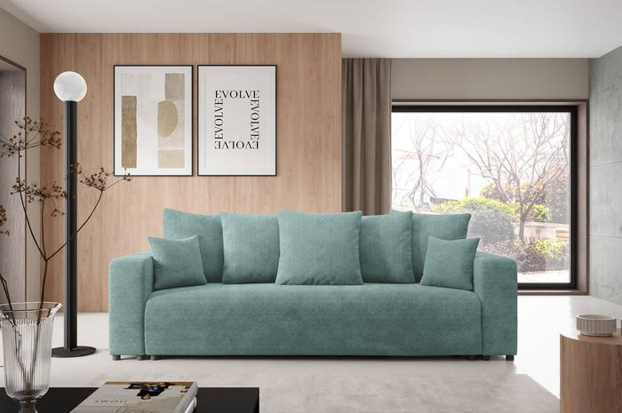 NADUVI Collection Slaapbank Laurel chenille met opbergruimte