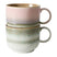 HKliving 70's Ceramics Theekop 0,42 L - Set van 2 - Nova