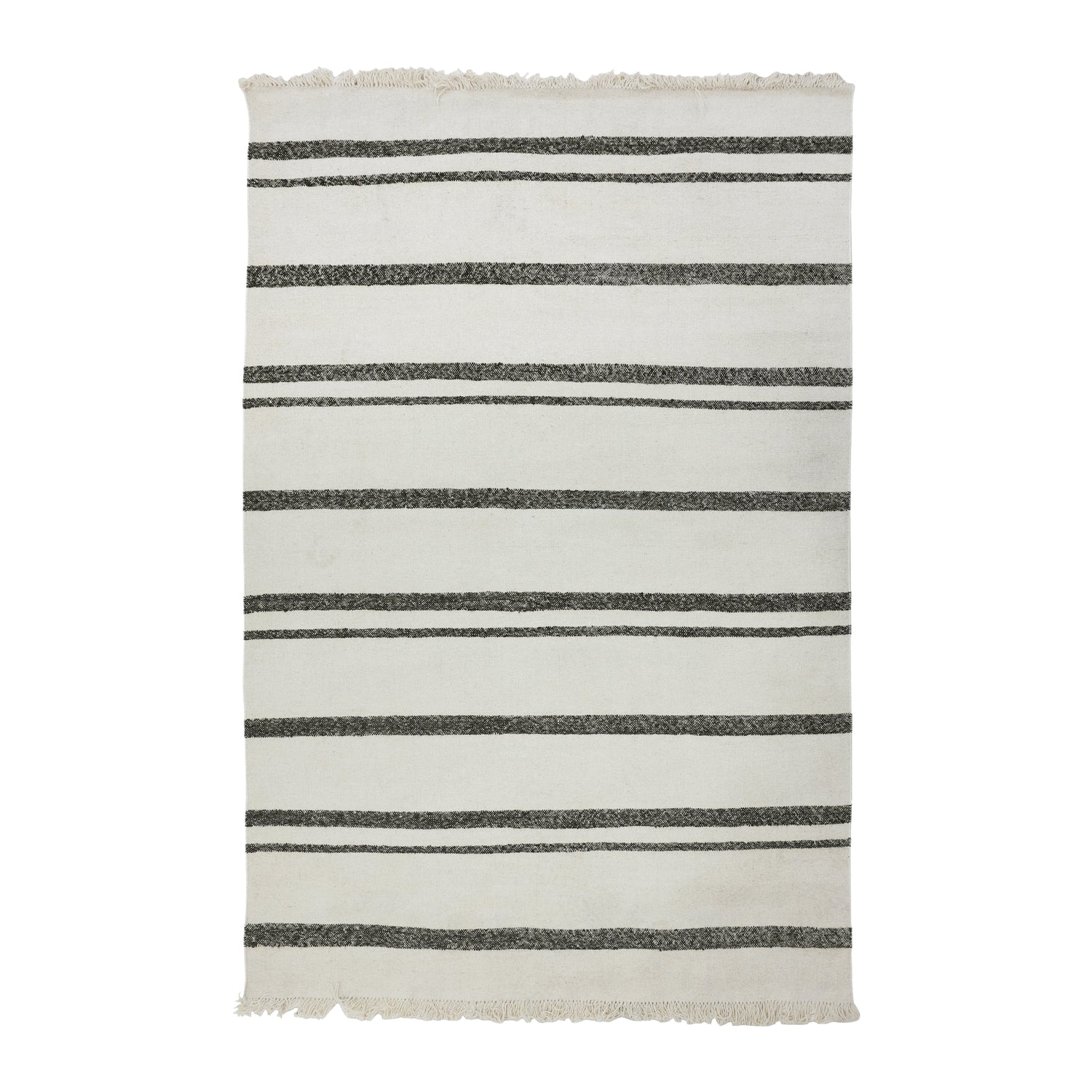 HKliving Striped Woolen Kelim Vloerkleed 200 x 300 cm - Crème