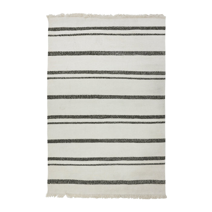 HKliving Striped Woolen Kelim Vloerkleed 200 x 300 cm - Crème