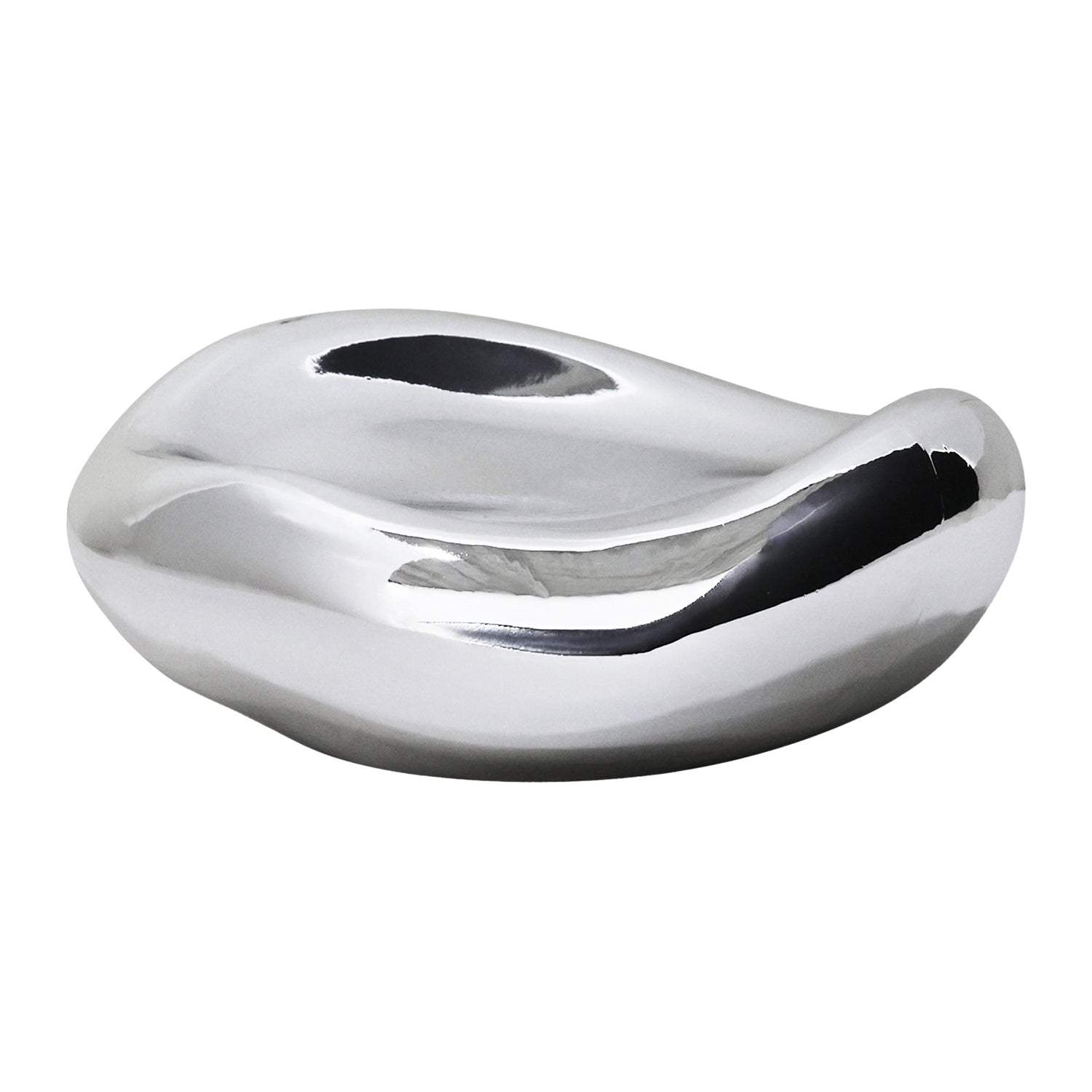 HKliving Gleam Glass Schaaltje - Chrome