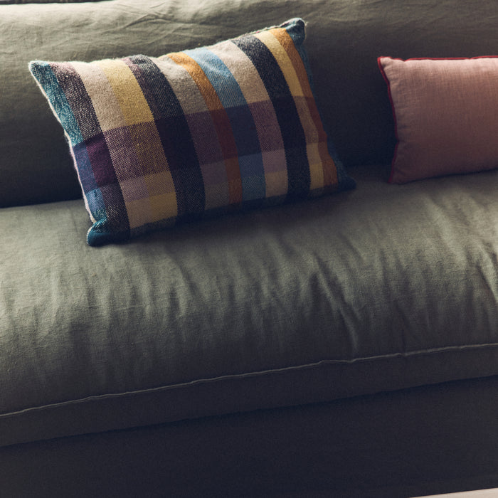 HKliving Nomad 2-zitsbank - Linnen - Army Green