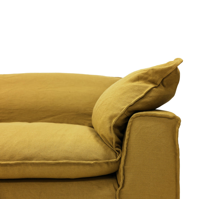 HKliving Nomad 5-zitsbank - Linnen - Burnt Ochre