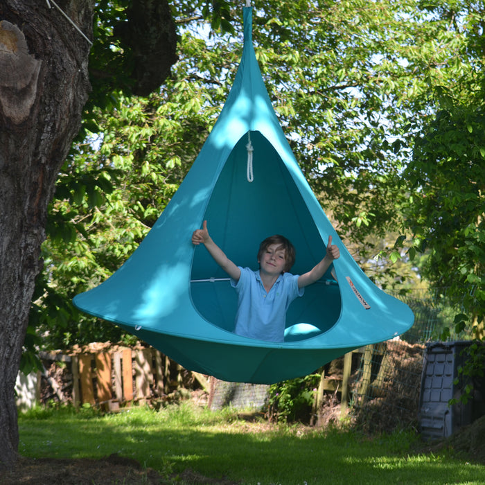 Cacoon Double Hangstoel - Turquoise