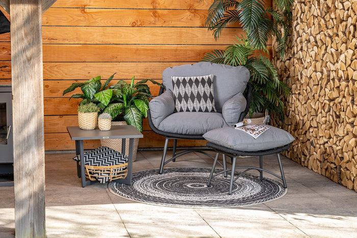 Ivy bijzettafel - 62,5x62,5xH47 cm - carbon black