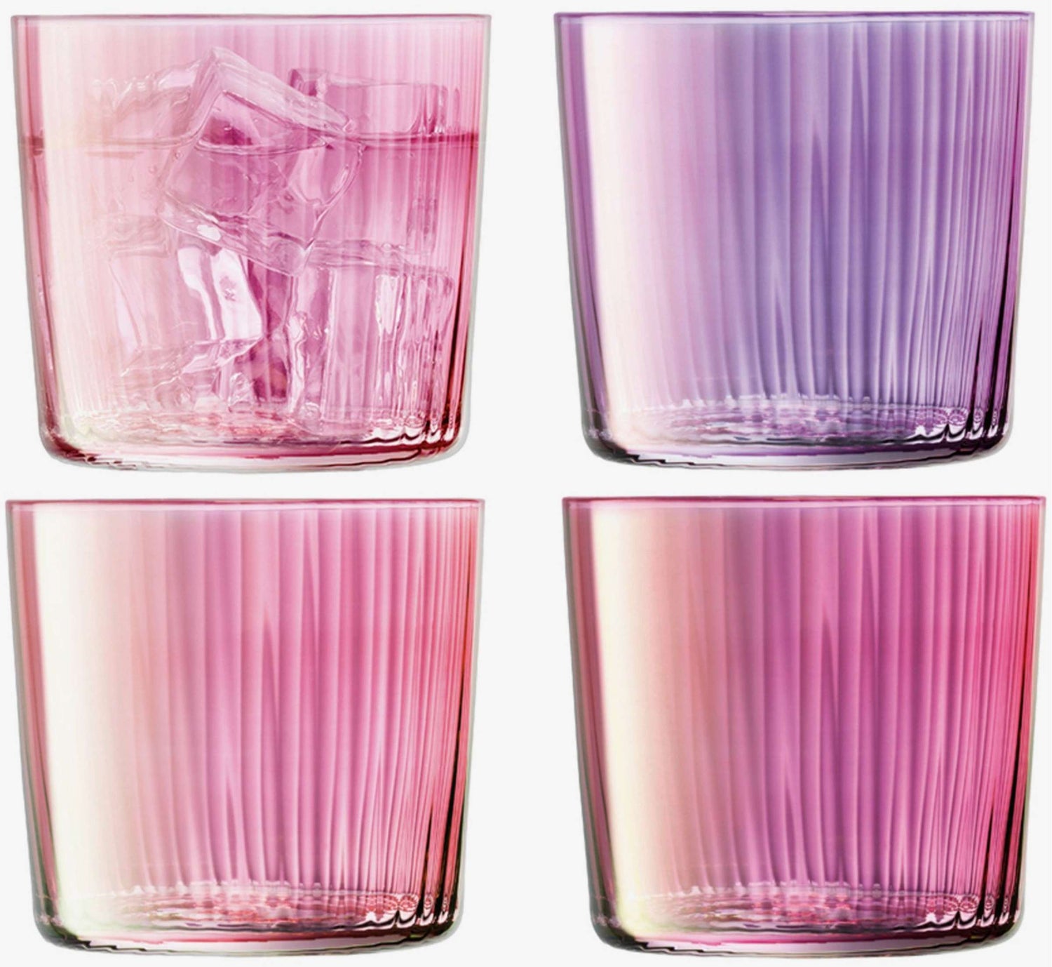 L.S.A. - Gems Tumbler Glas 310 ml Set van 4 Stuks Assorti