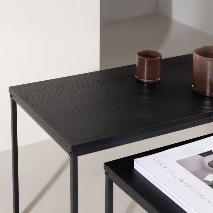 Fjôrd - Salontafel Zwart 100cm MDF - Mallan