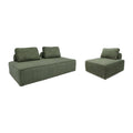 sweeek - Set van fauteuils voor modulaire bank 3 zitplaatsen corduroy
