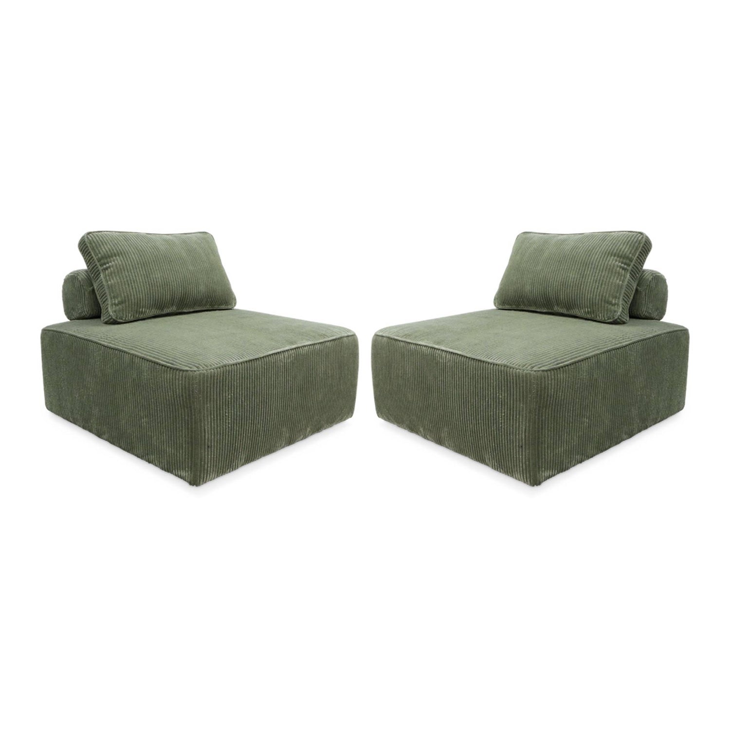 sweeek - Fauteuils corduroy 1 zitplaats (set van 2)