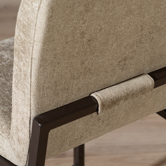 Bronx71 Velvet barkruk Lio taupe 70 cm