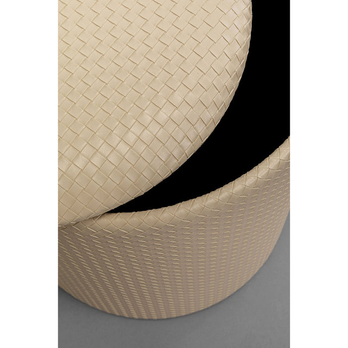 Kare Poef Venezia Storage Cream 40cm