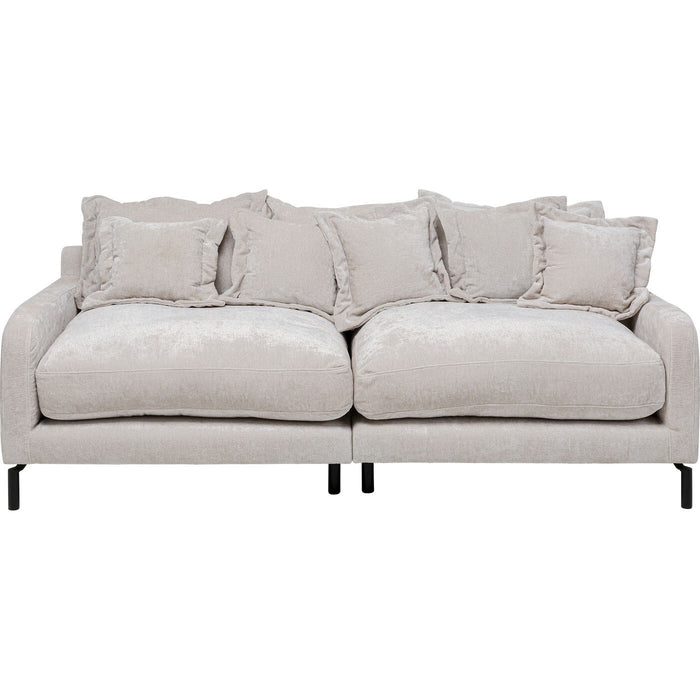 Sofa Lullaby 3-Zits fluweel creme Kare Design