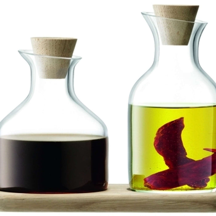 L.S.A. - Serve Karaf Set met Dienblad Set van 2 Stuks