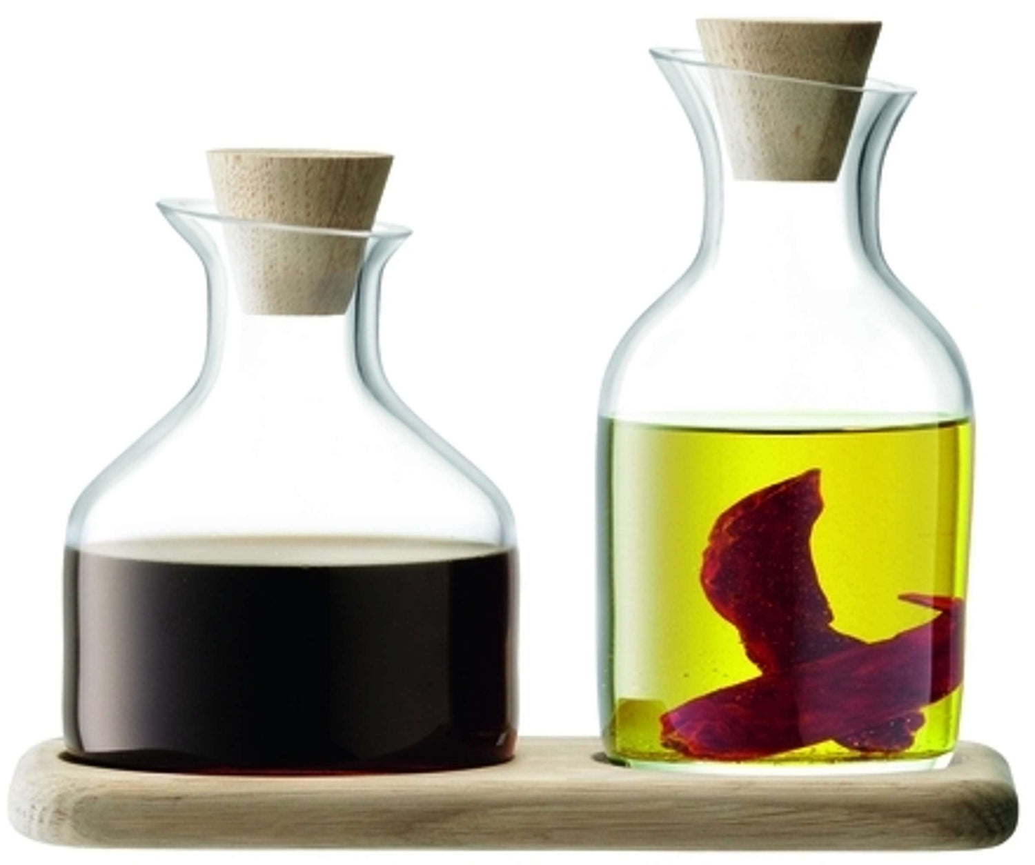 L.S.A. - Serve Karaf Set met Dienblad Set van 2 Stuks