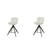 Hoyz Collection - Barstoel Comfort Draaibaar - Boucle Wit - 2 Stuks