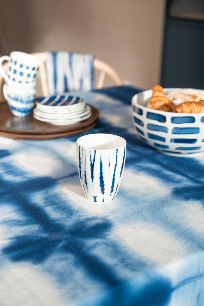 vtwonen Tie-Dye Mok zonder oor - Mokken - Serviesset van 4 - 400ml