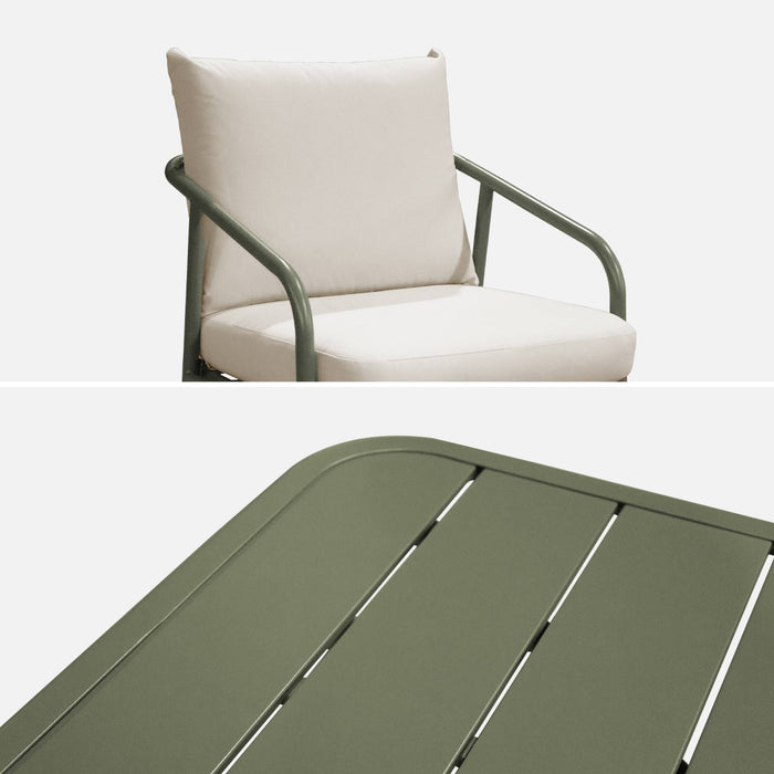 sweeek - Tuinset van staal, 5 zitplaatsen