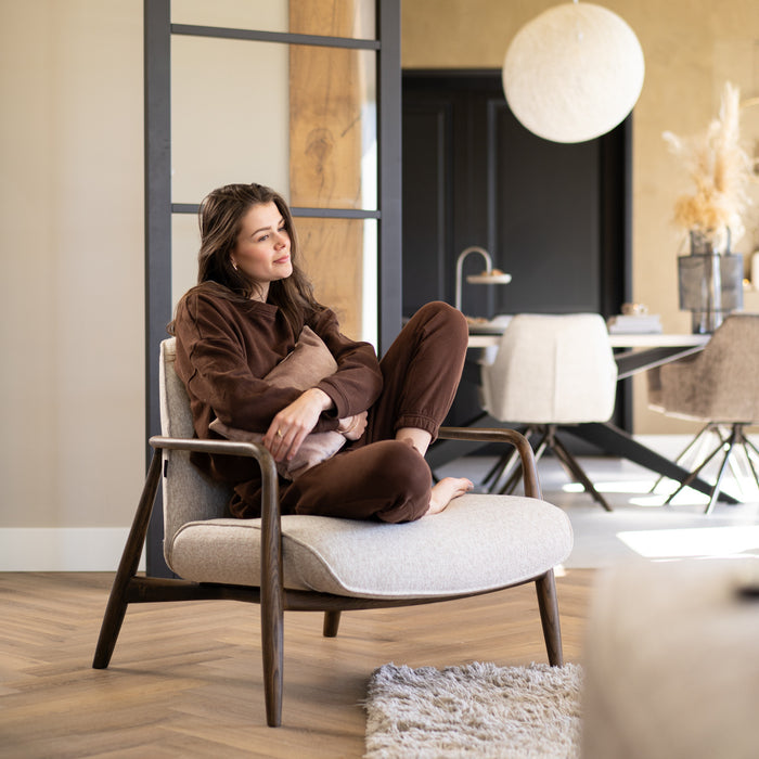 Bronx71 Scandinavische fauteuil Vidar linnen off white