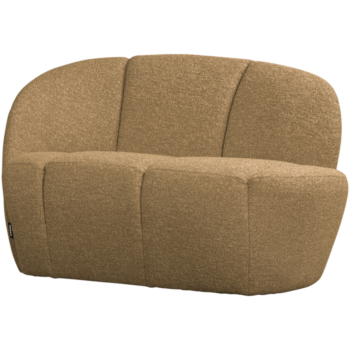 WOOOD Mojo 2-Zits Bankje Links - Bouclé - Geel|Bruin Melange