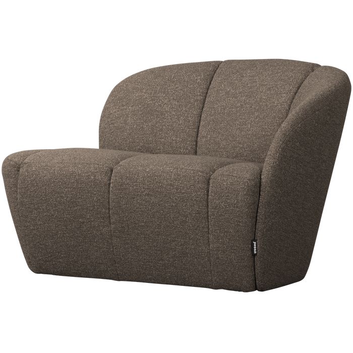 WOOOD Mojo 2-Zits Bankje Rechts - Bouclé - Bruin Melange