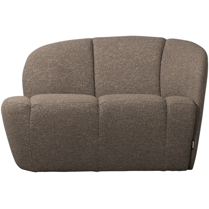 WOOOD Mojo 2-Zits Bankje Rechts - Bouclé - Bruin Melange