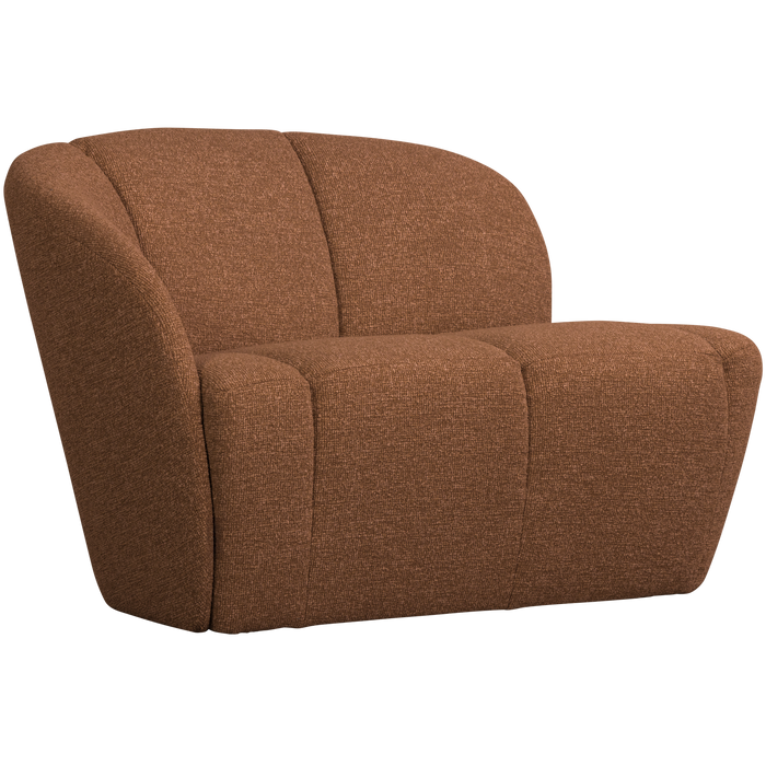 WOOOD Mojo 2-Zits Bankje Links - Bouclé - Roestbruin Melange