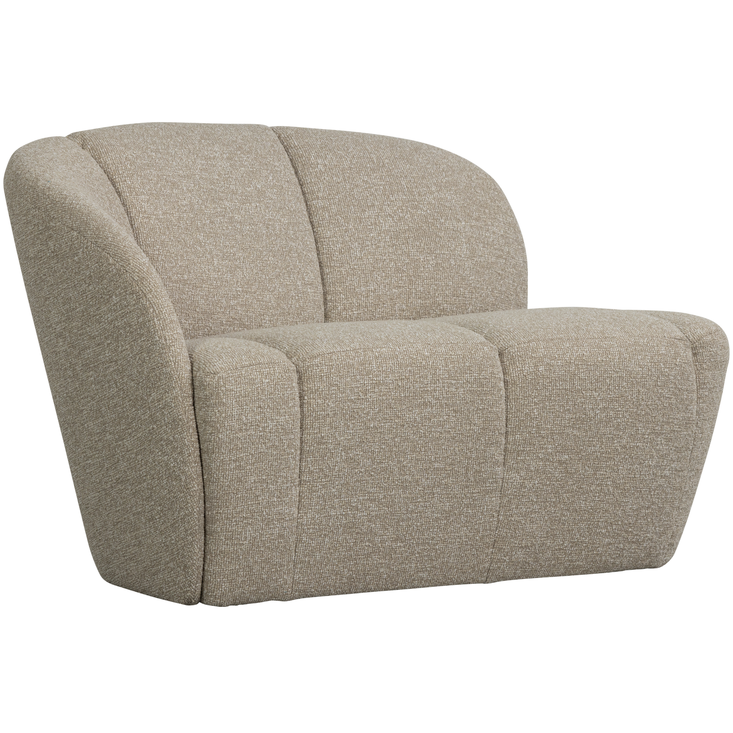 WOOOD Mojo 2-Zits Bankje Links - Bouclé - Beige Melange - 73x112x77