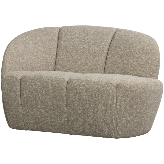 WOOOD Mojo 2-Zits Bankje Links - Bouclé - Beige Melange - 73x112x77