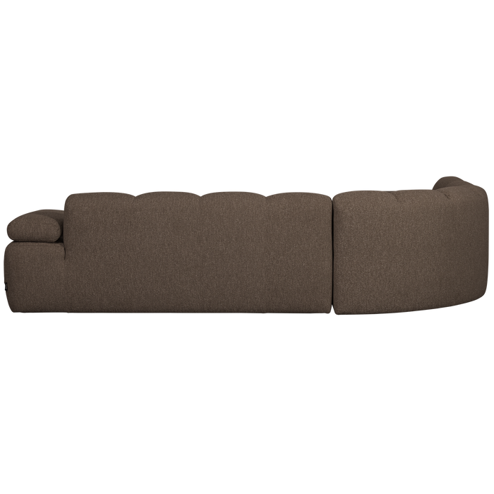 WOOOD Mojo Hoekbank Links - Bouclé - Bruin Melange - 74x310x230