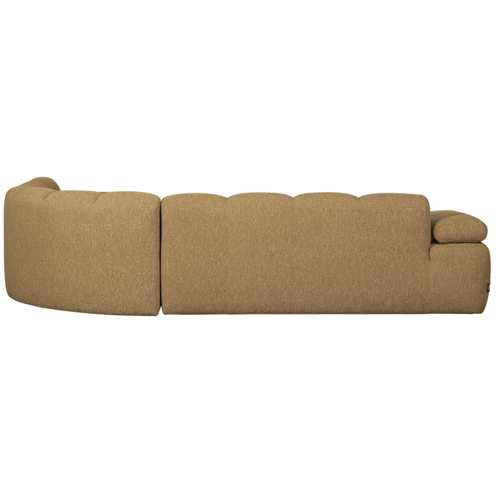 WOOOD Mojo Hoekbank Rechts - Bouclé - Geel|Bruin Melange - 74x310x230