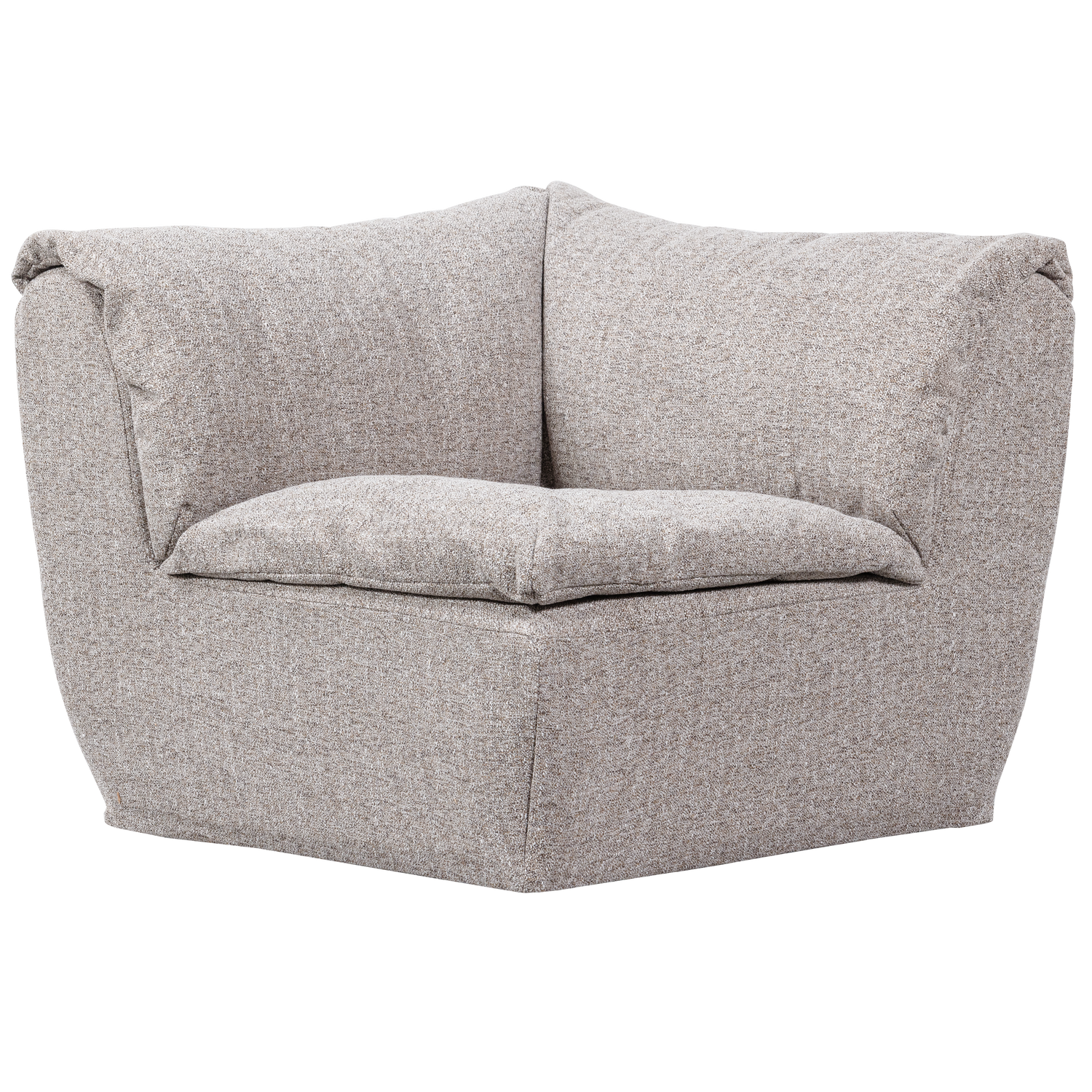 WOOOD Baggy Hoekelement - Geweven Stof - Naturel Melange - 81x96x96