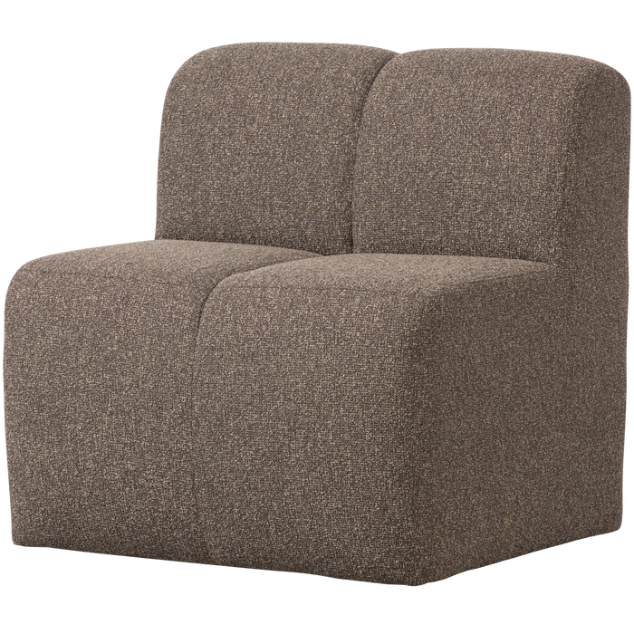 WOOOD Mojo Eetbankje 84cm Met Rugleuning - Bouclé - Bruin Melange