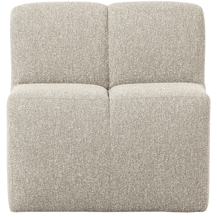 WOOOD Mojo Eetbankje 84cm Met Rugleuning - Bouclé - Beige Melange