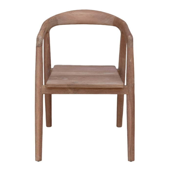 DÉJA Living - Tuinstoel - Naturel Teakhout - Zithoogte 43cm - Lennox - Set van 2