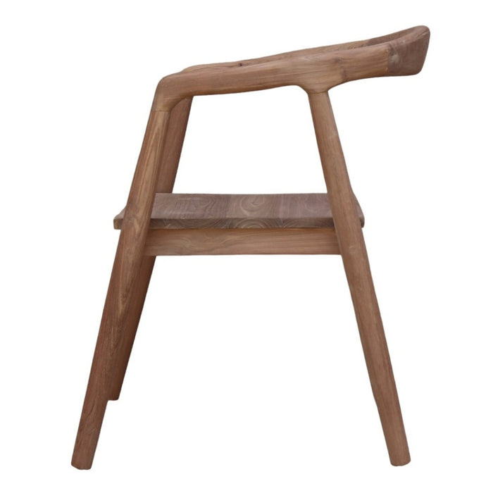 DÉJA Living - Tuinstoel - Naturel Teakhout - Zithoogte 43cm - Lennox - Set van 2