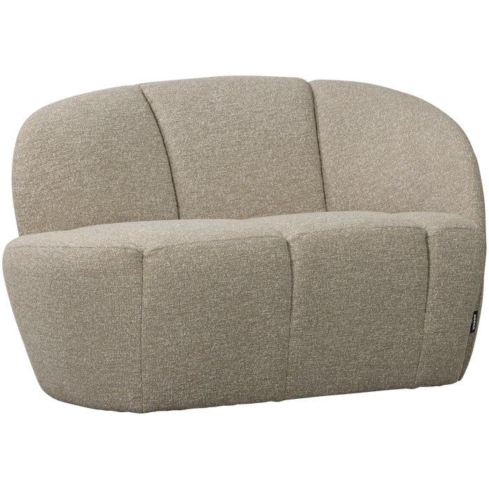 WOOOD Mojo 2-Zits Bankje Rechts - Bouclé - Beige Melange - 73x112x77