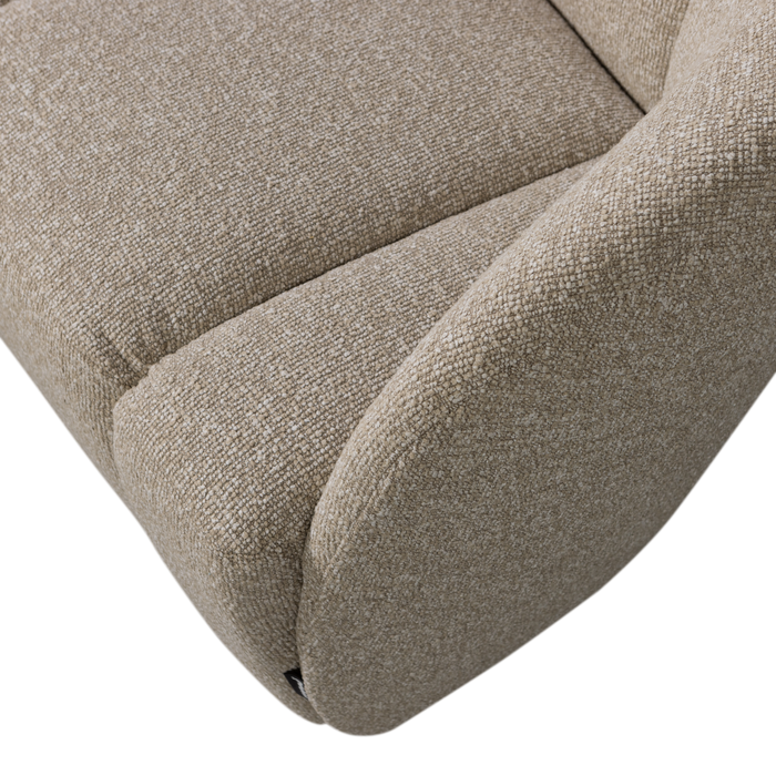 WOOOD Mojo 2-Zits Bankje Rechts - Bouclé - Beige Melange - 73x112x77
