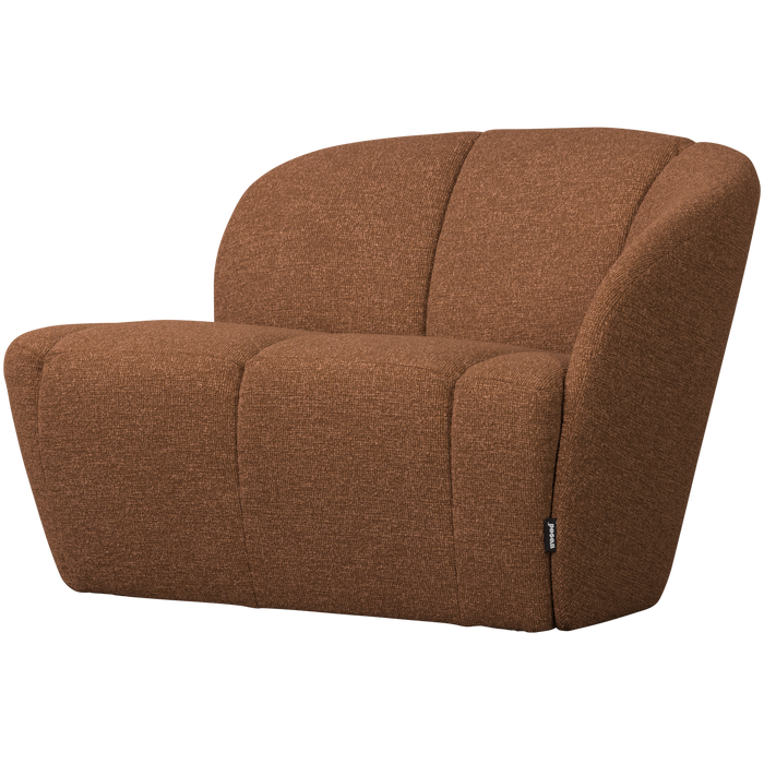 WOOOD Mojo 2-Zits Bankje Rechts - Bouclé - Roestbruin Melange