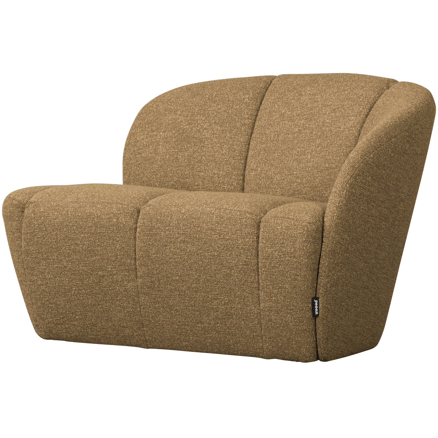 WOOOD Mojo 2-Zits Bankje Rechts - Bouclé - Geel|Bruin Melange