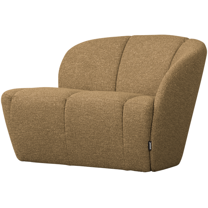 WOOOD Mojo 2-Zits Bankje Rechts - Bouclé - Geel|Bruin Melange