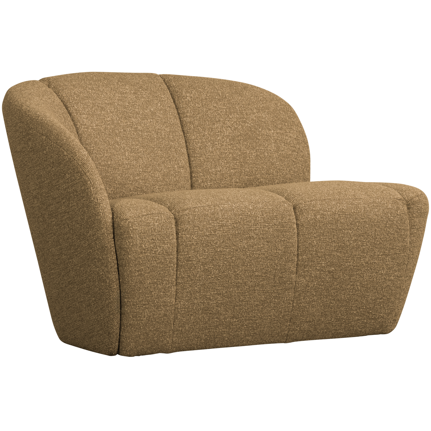 WOOOD Mojo 2-Zits Bankje Links - Bouclé - Geel|Bruin Melange