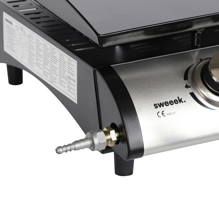 sweeek - Gasplancha 3 branders inox 7,5kW met karretje